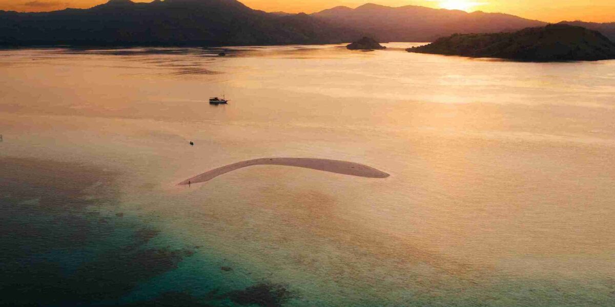 Drone View of Taka Makassar, Komodo National Park