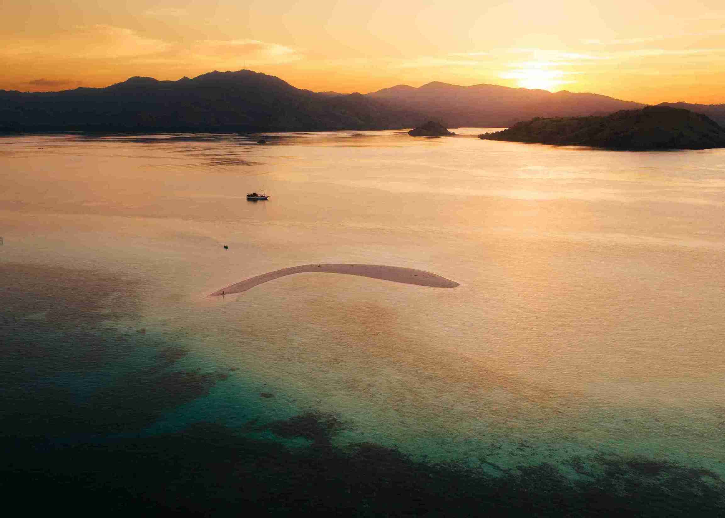 Drone View of Taka Makassar, Komodo National Park