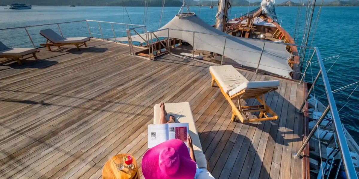 Upper Deck on Lamima Phinisi | Komodo Tour & Raja Ampat | Komodo Luxury