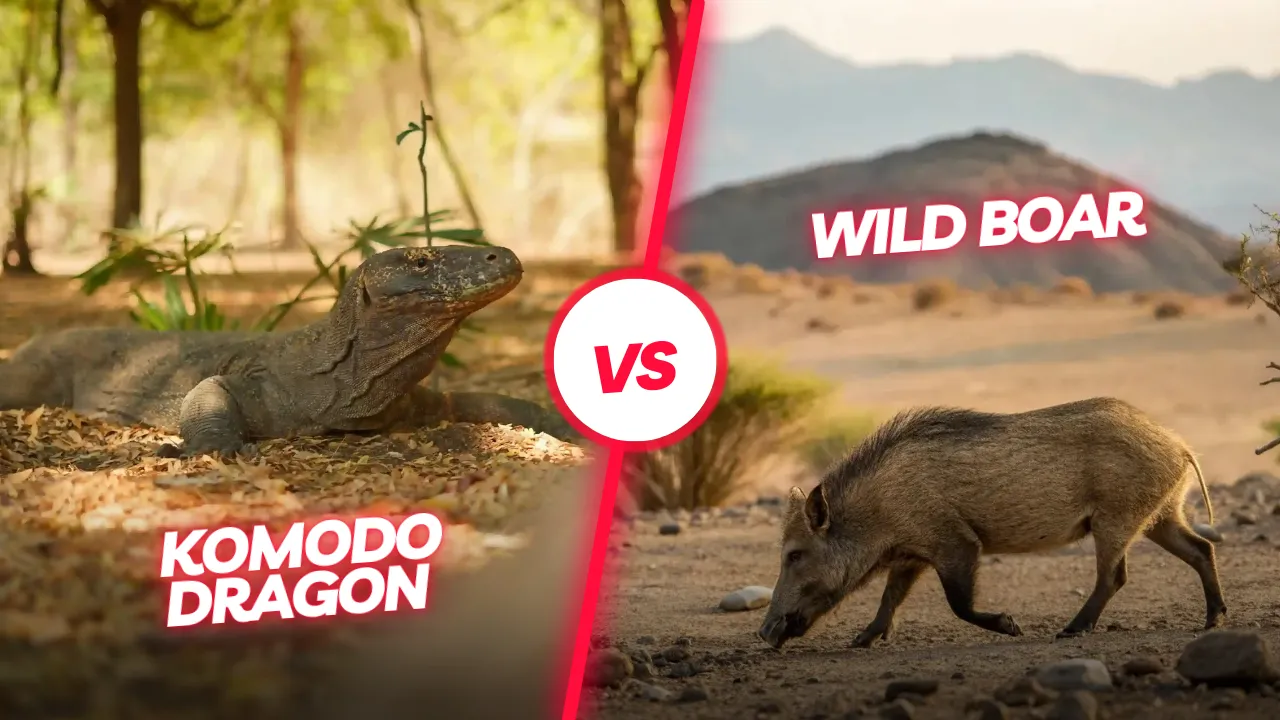 Komodo Dragon vs Wild Boar | Illustration | Komodo Luxury