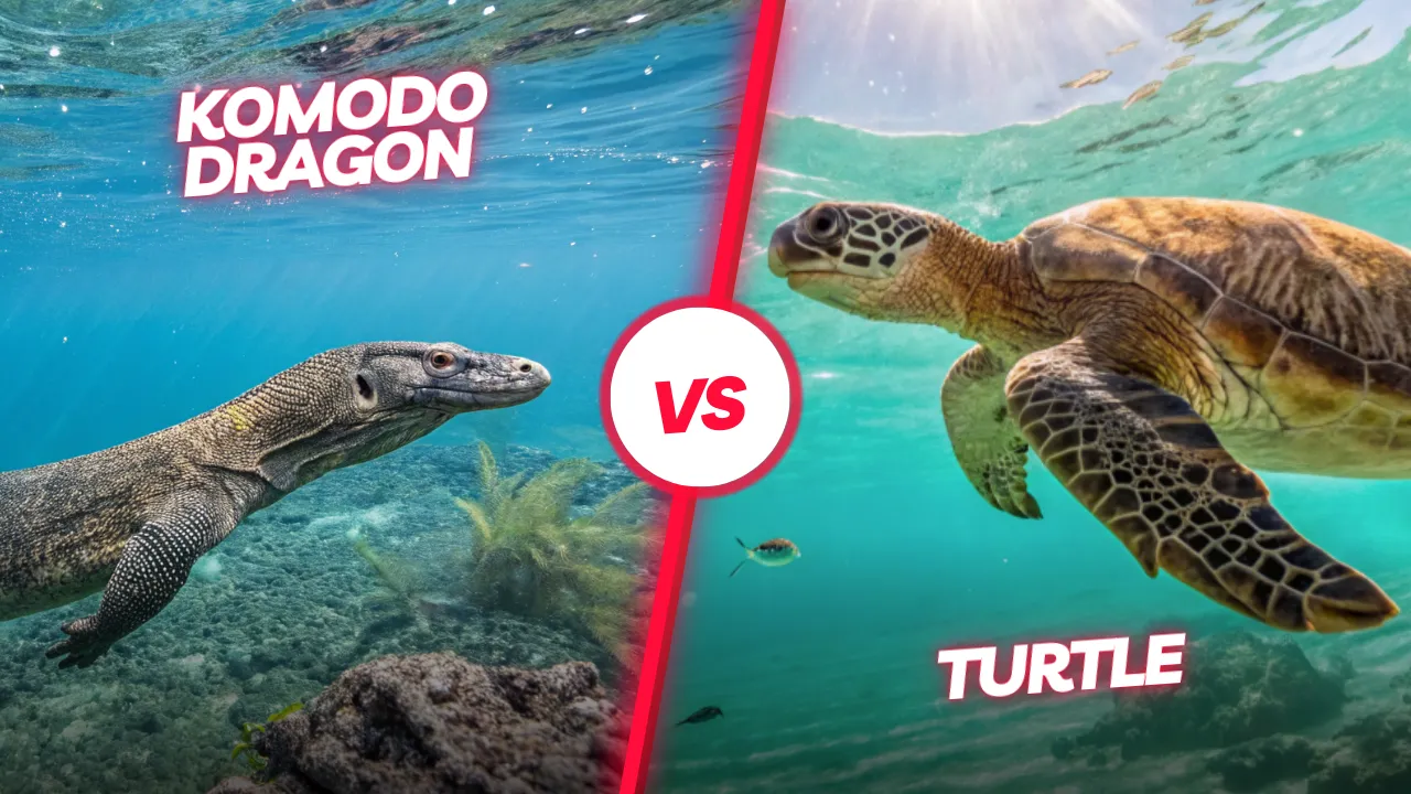 Komodo dragon vs Turtle | Komodo Luxury