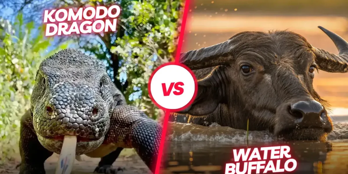 Komodo dragon vs Water Buffalo | Komodo Luxury