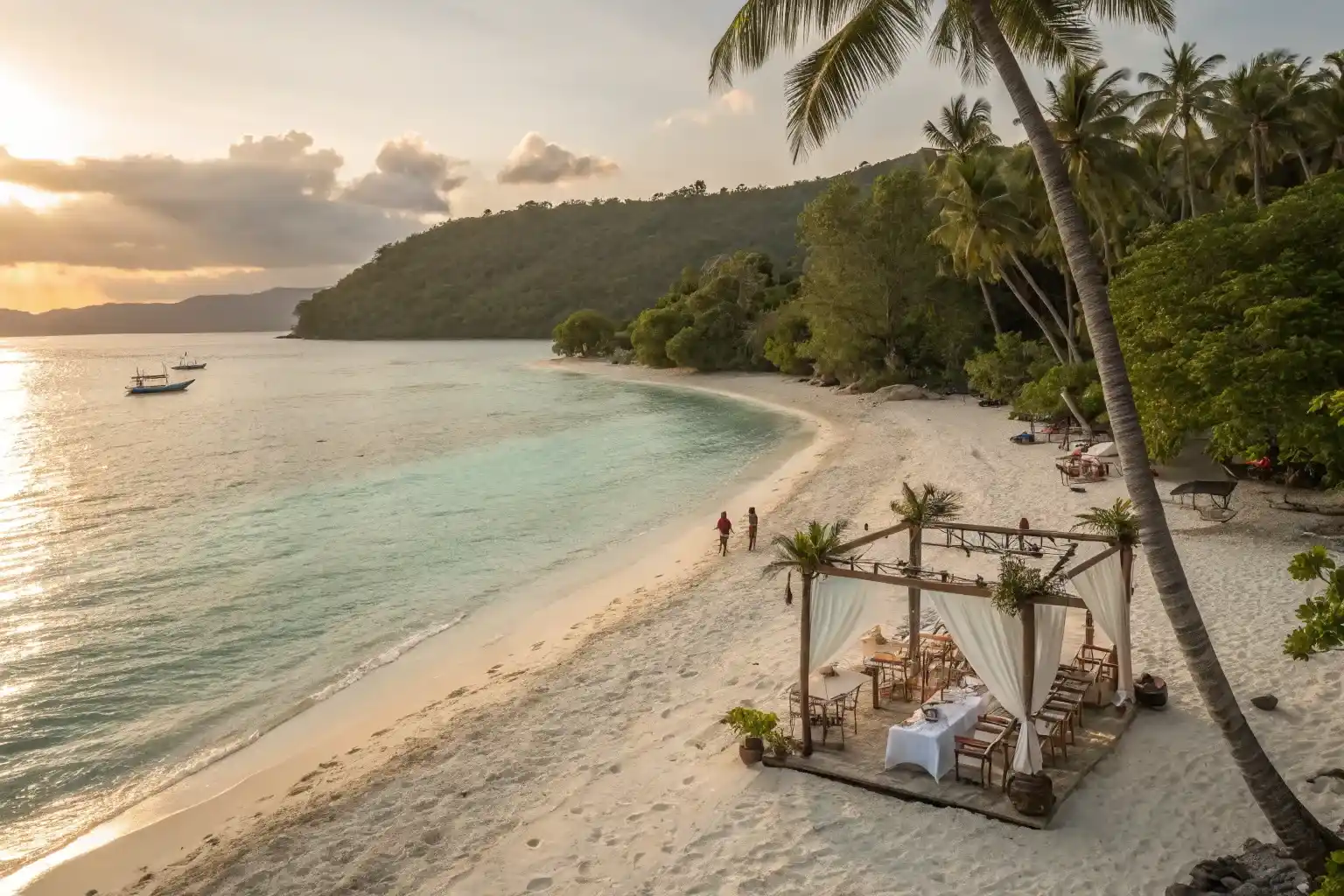 Beach Setup | Spice Islands | Komodo Luxury
