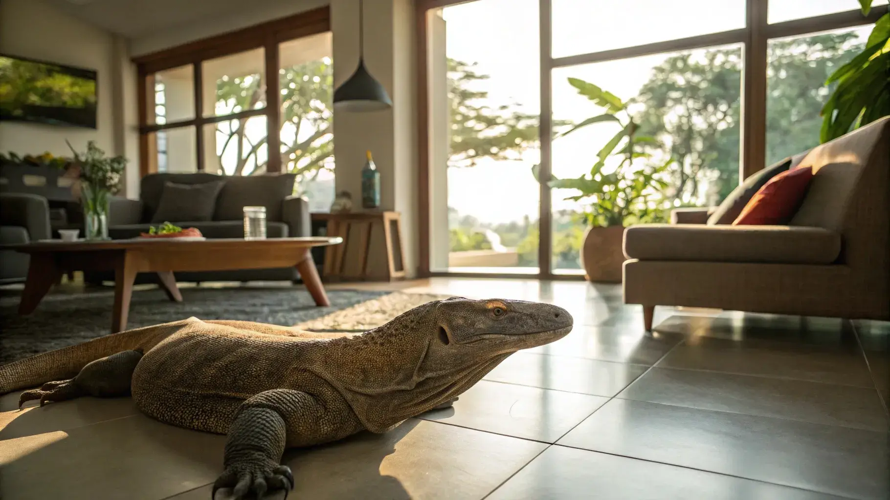 Komodo dragon lounging peacefully | Komodo Luxury
