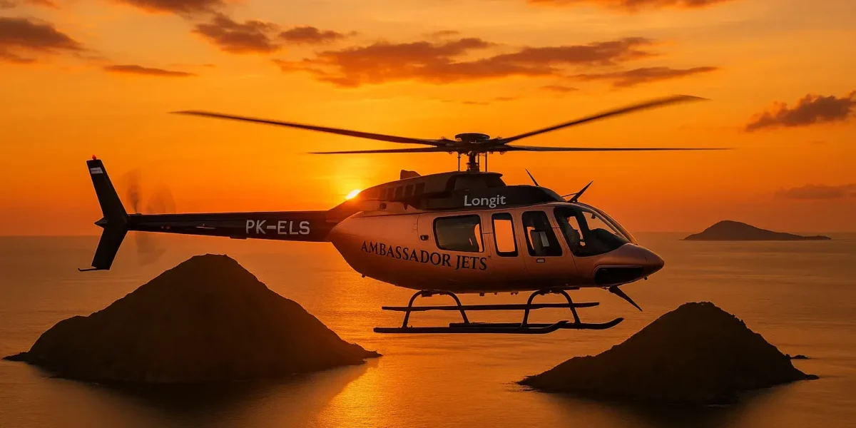 Sunset on Komodo Island | Heli Tour | Komodo Luxury