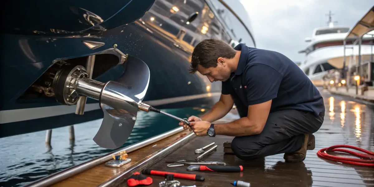 Propeller Shaft Inspections | Boat Repair | Komodo Luxury