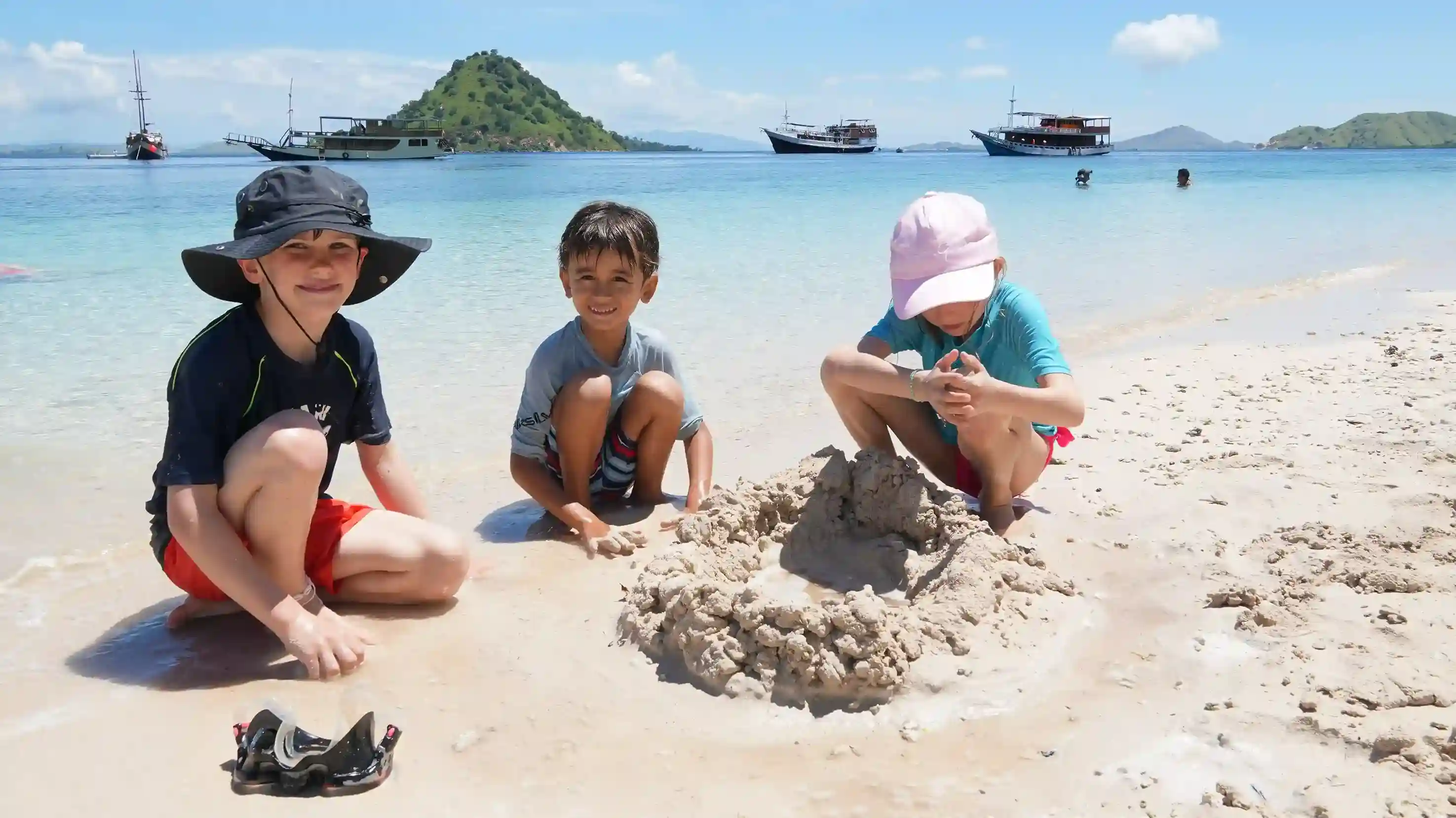 Kids Enjoying Moment at Kelor Island's Beach | Komodo Island Tour | Komodo Luxury